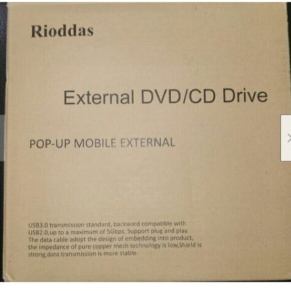 Rioddas Other - New In Box Rioddas External DVD/CD Drive Pop-up Mobile External
